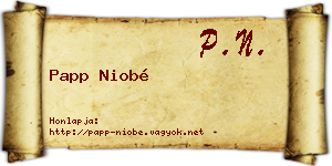 Papp Niobé névjegykártya